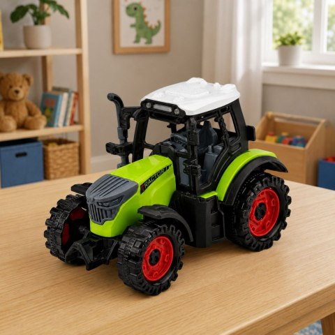 LEAN Toys Traktor Farmerski Rolniczy Z Napędem Frykcyjnym Zielony 15 cm