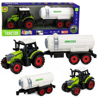 LEAN Toys Traktor Farmerski z Cysterną Napęd Frykcyjny Maszyna Rolnicza 34 cm