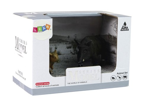 LEAN Toys Zestaw 2 figurek Dzik z Młodym Zwierzęta Leśne