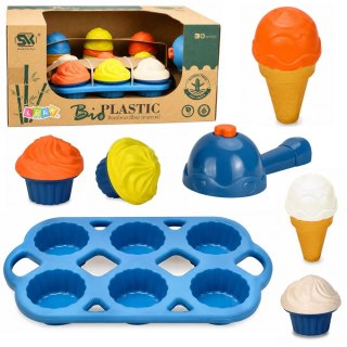 LEAN Toys Zestaw Do Robienia Lodów Dla Dzieci Eco-Friendly Lodziarnia 26 el.