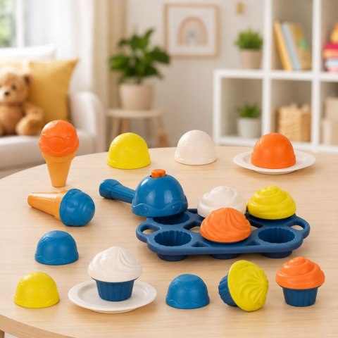 LEAN Toys Zestaw Do Robienia Lodów Dla Dzieci Eco-Friendly Lodziarnia 26 el.
