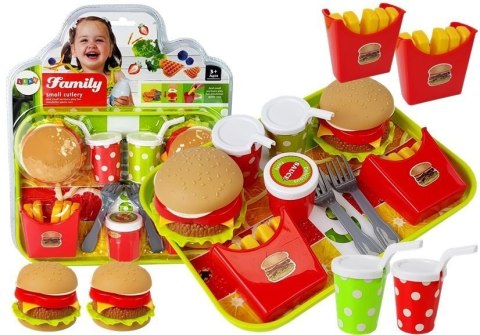 LEAN Toys Zestaw Hamburger Frytki z Tacką