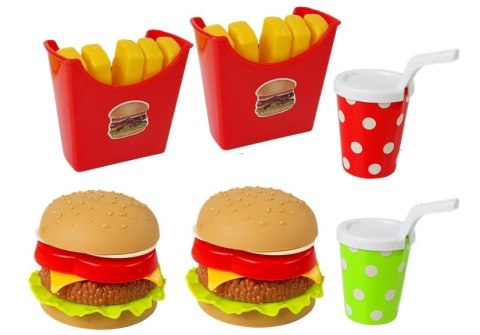 LEAN Toys Zestaw Hamburger Frytki z Tacką