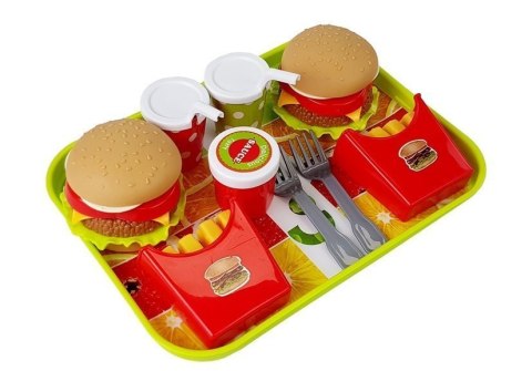 LEAN Toys Zestaw Hamburger Frytki z Tacką