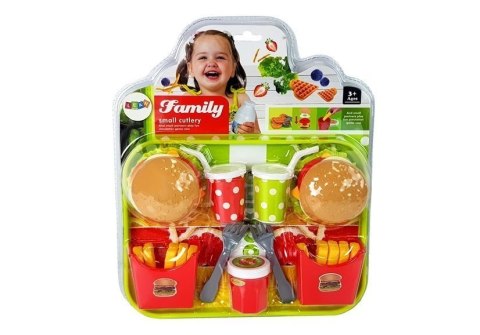 LEAN Toys Zestaw Hamburger Frytki z Tacką