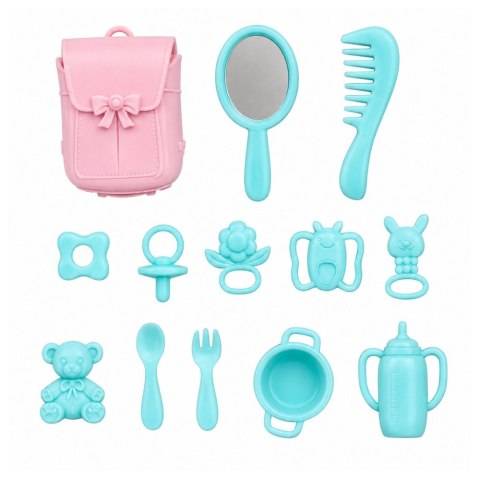 LEAN Toys Zestaw Lalka Anlily Mama z Dziećmi Niemowlęta Bliźniaki Akcesoria