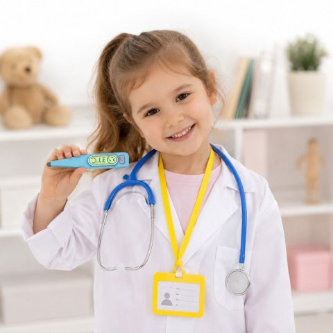 LEAN Toys Zestaw Małego Lekarza Doktora Narzędzia Lekarskie Prawdziwe Akcesoria 36 el.