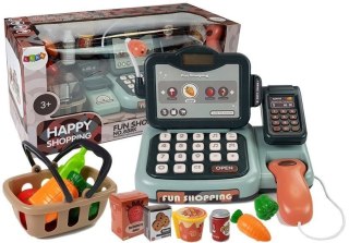 LEAN Toys Zestaw Sklepowy Kasa z Mikrofonem Dźwiękiem Terminalem