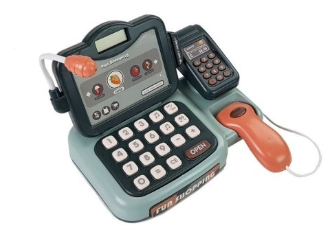 LEAN Toys Zestaw Sklepowy Kasa z Mikrofonem Dźwiękiem Terminalem