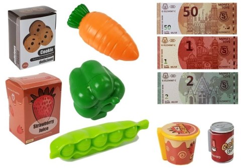 LEAN Toys Zestaw Sklepowy Kasa z Mikrofonem Dźwiękiem Terminalem