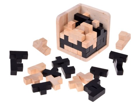 JOKOMISIADA Drewniana Kostka Logiczna Tetris Układanka Przestrzenna Łamigłówka ZA6610