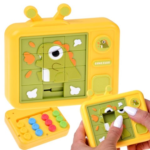 JOKOMISIADA Dwustronna Układanka Sensoryczna DINOZAUR Labirynt Puzzle Przesuwne ZA6425