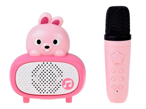 JOKOMISIADA Interaktywny Mikrofon Karaoke Bluetooth Głośnik Króliczek Muzyka IN0193