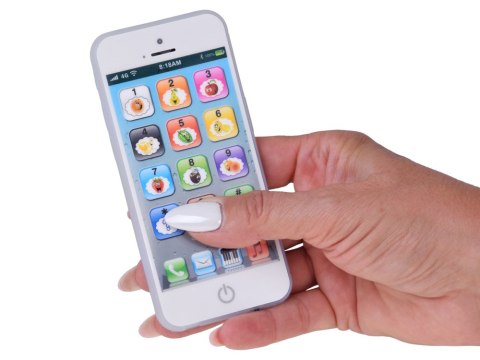 JOKOMISIADA Interaktywny Telefon Smartfon dla Dzieci 8 Trybów Światło Dźwięk USB ZA6421