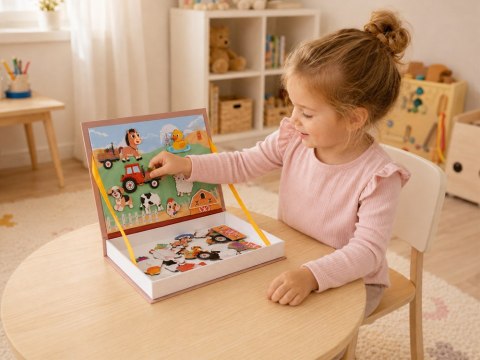 JOKOMISIADA Książka tablica magnetyczna Farma 41 Elementów Edukacyjna układanka ZA6413