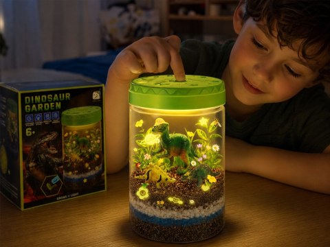 JOKOMISIADA Oświetlony OGRÓD DINOZAURÓW 3w1 terrarium, lampka, uprawa roślin DIY ZA6567