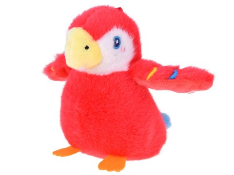 JOKOMISIADA Pluszowa Papuga Rubinowy Rico z Piszczałką Zawieszka 13 cm ZA6426