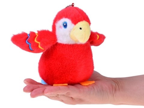 JOKOMISIADA Pluszowa Papuga Rubinowy Rico z Piszczałką Zawieszka 13 cm ZA6426