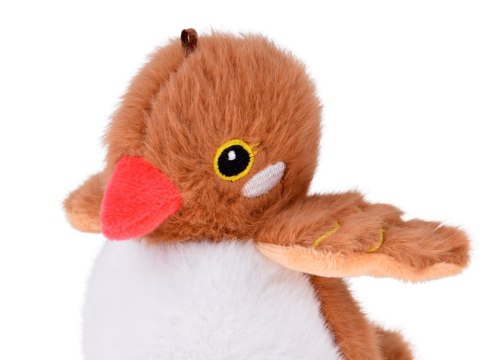 JOKOMISIADA Pluszowy Ptaszek Brązowy Kazik z Piszczałką Zawieszka 13 cm ZA6426