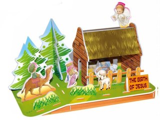 JOKOMISIADA Puzzle 3D 25 elementów Stajenka Betlejem Szopka ZA2216