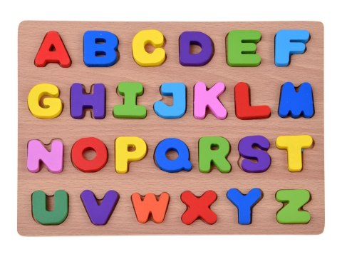 JOKOMISIADA Puzzle drewniane ALFABET LITERKI układanka edukacyjna - 26 ele ZA6575