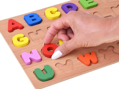 JOKOMISIADA Puzzle drewniane ALFABET LITERKI układanka edukacyjna - 26 ele ZA6575