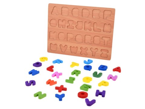 JOKOMISIADA Puzzle drewniane ALFABET LITERKI układanka edukacyjna - 26 ele ZA6575