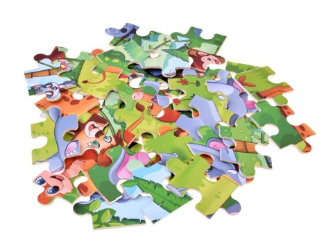 JOKOMISIADA Puzzle drewniane DZIKIE ZWIERZĘTA układanka 40 ele ZA6571