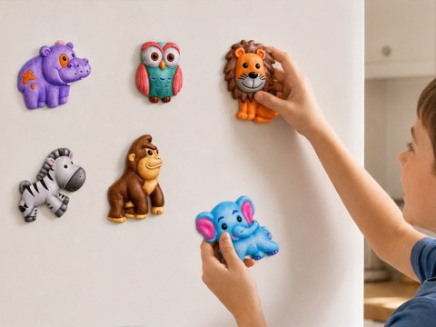 JOKOMISIADA Zestaw do robienia magnesów DZIKIE ZWIERZĘTA DIY magnesy ZA6407