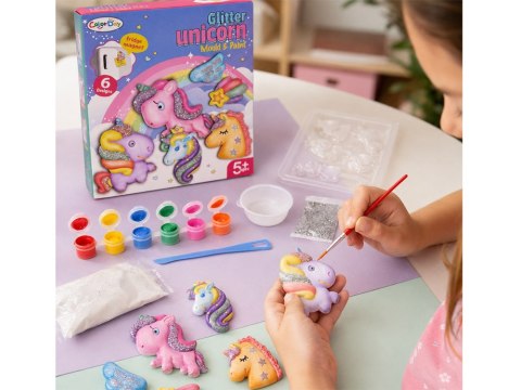 JOKOMISIADA Zestaw do robienia magnesów JEDNOROŻCE brokatowe DIY magnesy ZA6406