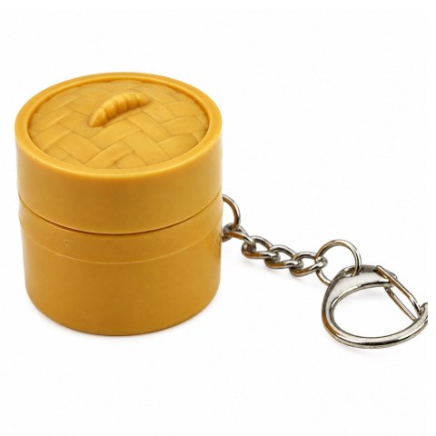 LEAN TOYS Brelok Pierożek w Koszyczku Świecący LED Dumpling Do Plecaka Kluczy 3,5 cm