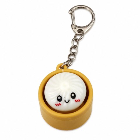 LEAN TOYS Brelok Pierożek w Koszyczku Świecący LED Dumpling Do Plecaka Kluczy 3,5 cm