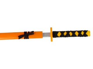 LEAN TOYS Drewniany Miecz Pomarańczowy Rekwizyt Dla Rycerza 73 cm