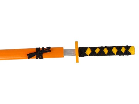 LEAN TOYS Drewniany Miecz Pomarańczowy Rekwizyt Dla Rycerza 73 cm