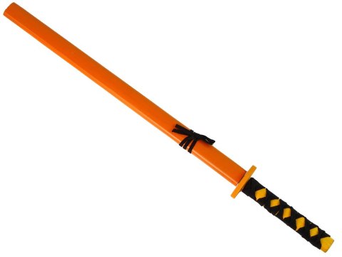 LEAN TOYS Drewniany Miecz Pomarańczowy Rekwizyt Dla Rycerza 73 cm