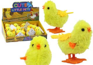 LEAN TOYS Skaczący Kurczak Zabawka Nakręcana Figurka Żółty