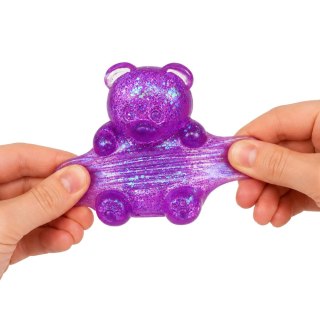 LEAN TOYS Świecący Gniotek Miś Brokatowy LED Squishy Antystresowy 6,5 cm
