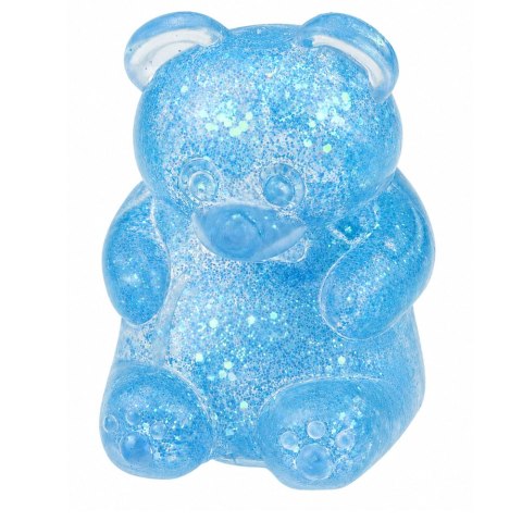 LEAN TOYS Świecący Gniotek Miś Brokatowy LED Squishy Antystresowy 6,5 cm