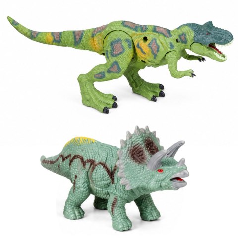 LEAN Toys Baza Badawcza Dinozaurów Zestaw Figurki Dinozaury Wieża Klatka Akcesoria