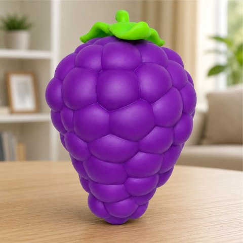 LEAN Toys Duży Gniotek Antystresowy Squishy Owoc Winogron Do Ściskania Fioletowe 20cm