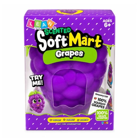 LEAN Toys Duży Gniotek Antystresowy Squishy Owoc Winogron Do Ściskania Fioletowe 20cm