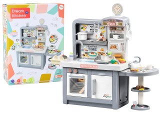 LEAN Toys Kuchnia Marzeń Dla Dzieci Światła Dźwięki Para Akcesoria Szara
