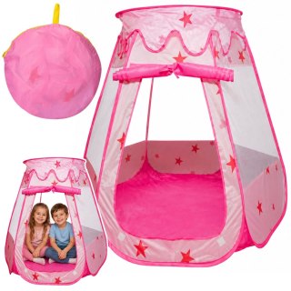 LEAN Toys Namiot Dla Dzieci Domek Suchy Basen Do Pokoju Ogrodu W Gwiazdki Różowy