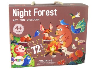 LEAN Toys Puzzle Dla Dzieci Układanka Leśne Zwierzątka 72 Elem
