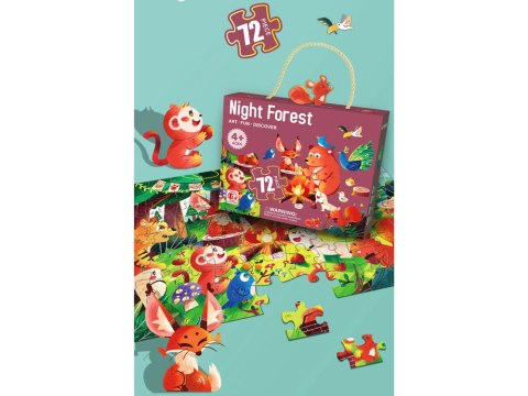 LEAN Toys Puzzle Dla Dzieci Układanka Leśne Zwierzątka 72 Elem