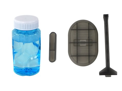 LEAN Toys Samolot Bańki Mydlane Wyrzutnia Pistolet Czerwony