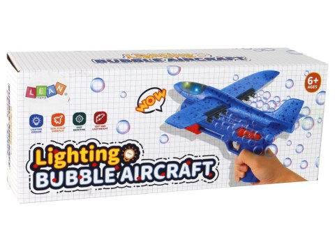 LEAN Toys Samolot Bańki Mydlane Wyrzutnia Pistolet Czerwony