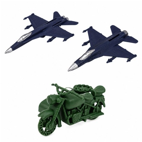 LEAN Toys Zestaw Militarny Żołnierzyki Figurki Pojazdy Wojskowe Wieża Akcesoria 72el.