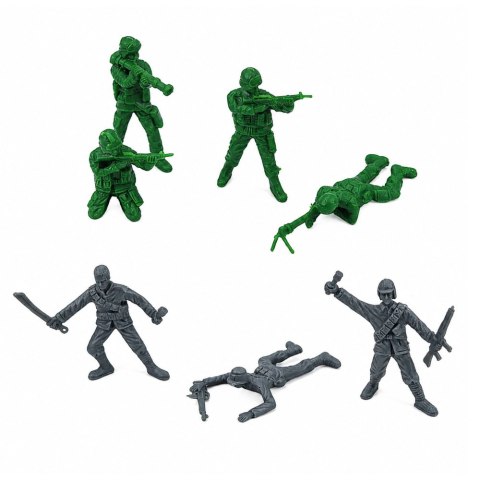 LEAN Toys Zestaw Militarny Żołnierzyki Figurki Pojazdy Wojskowe Wieża Akcesoria 72el.