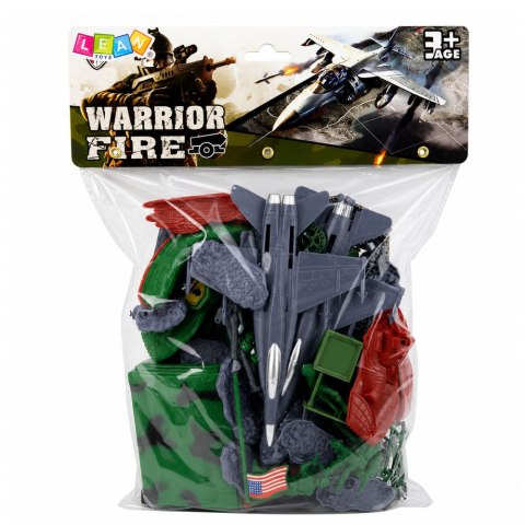 LEAN Toys Zestaw Militarny Żołnierzyki Figurki Pojazdy Wojskowe Wieża Akcesoria 72el.